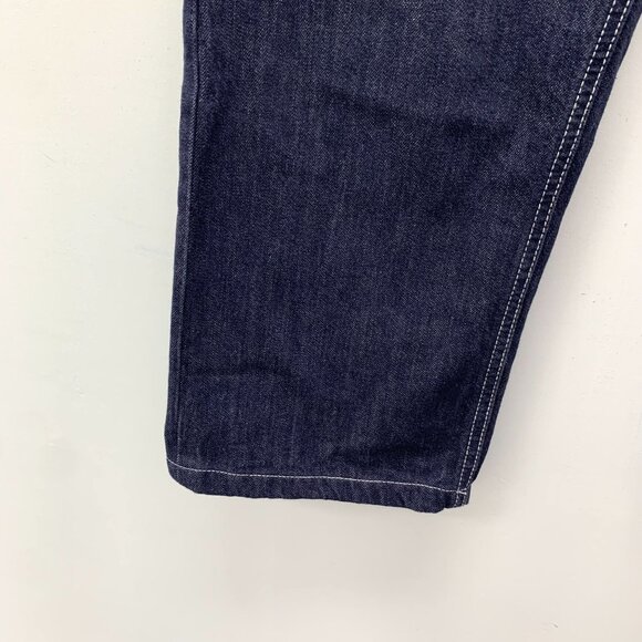 Fendi Fila Collaboration Dark Blue Wide-Leg Cotton Denim Pants Size 31/34 - Picture 5 of 8